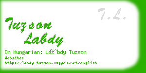 tuzson labdy business card